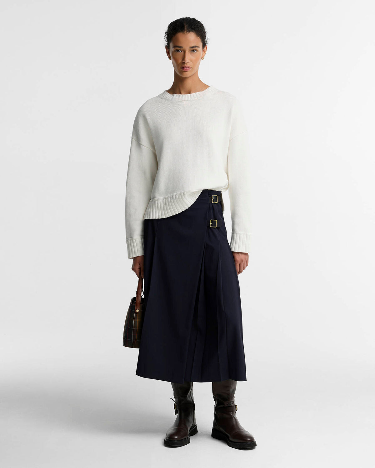 Barbour Harling Crew Neck Jumper in Ecru