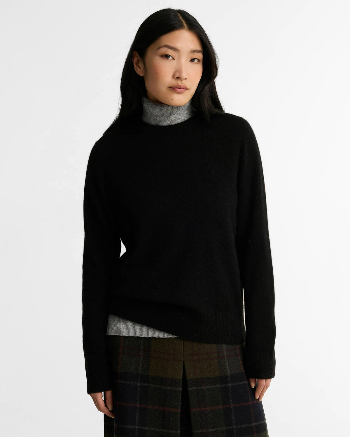 Barbour Penwood Cashmere Crew Neck Jumper in Black