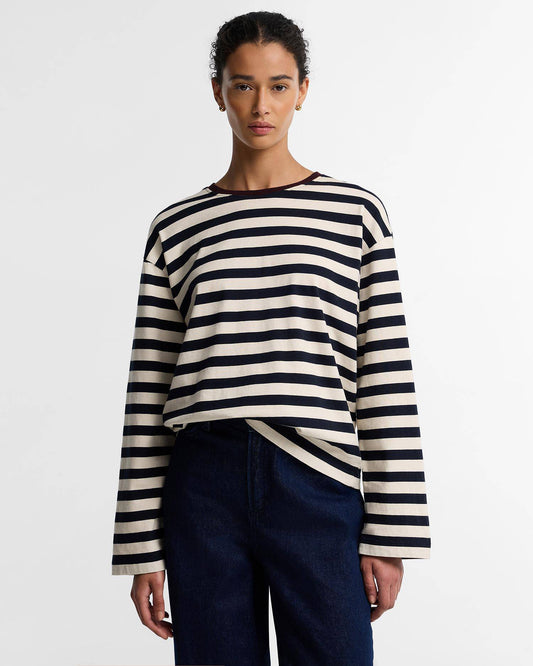 Barbour Woodhouse Striped Top - Navy/Birch