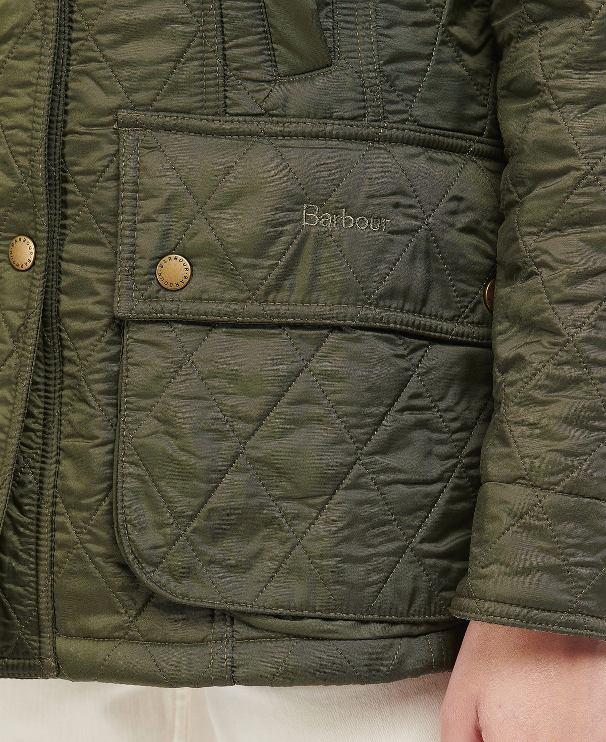 Barbour Beadnell Polarquilt Jacket in Olive, image 8