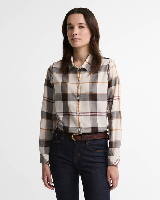 Barbour Moorland Shirt - Ecru/Muted Tartan