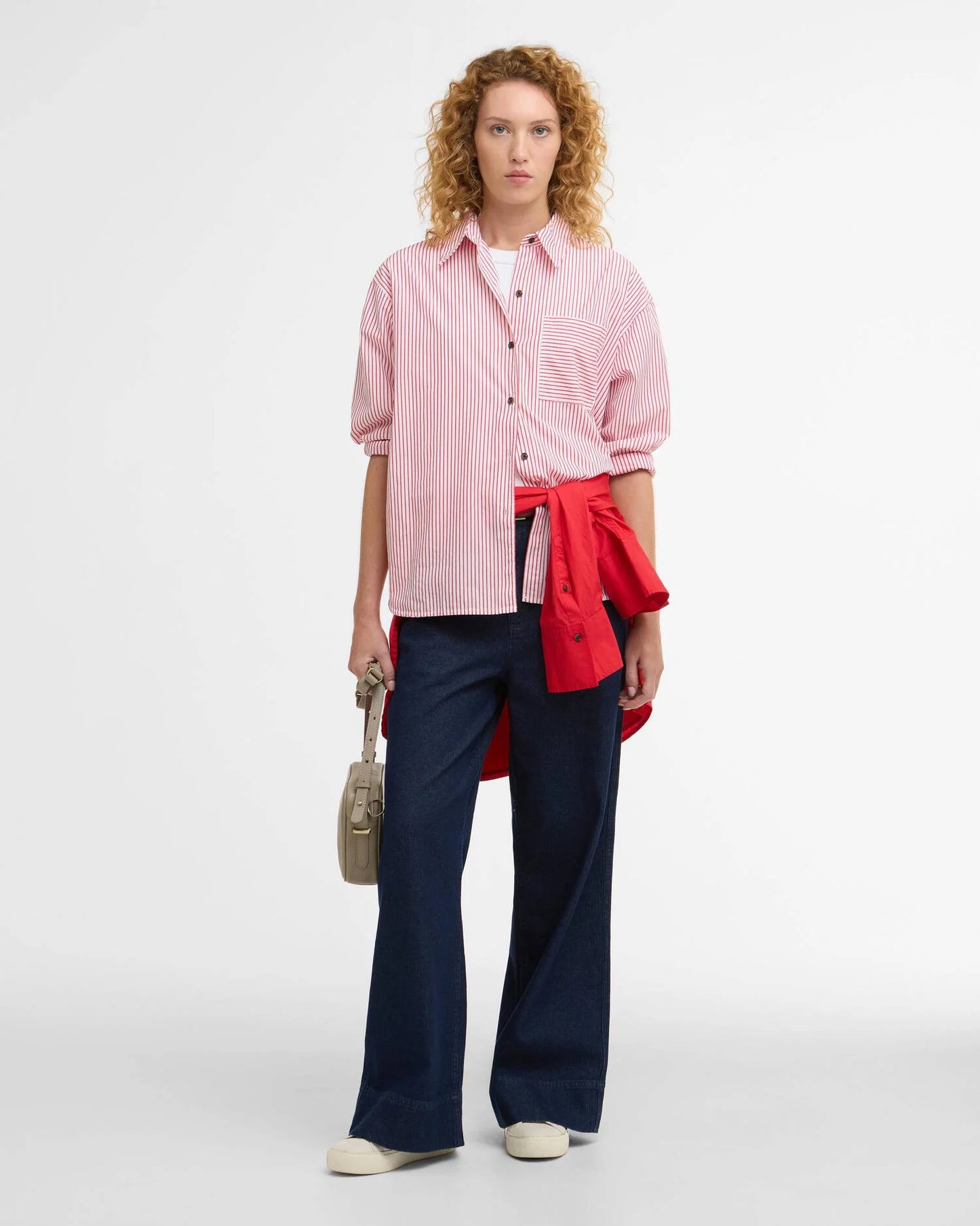 Barbour Polly Striped Shirt - Red Stripe
