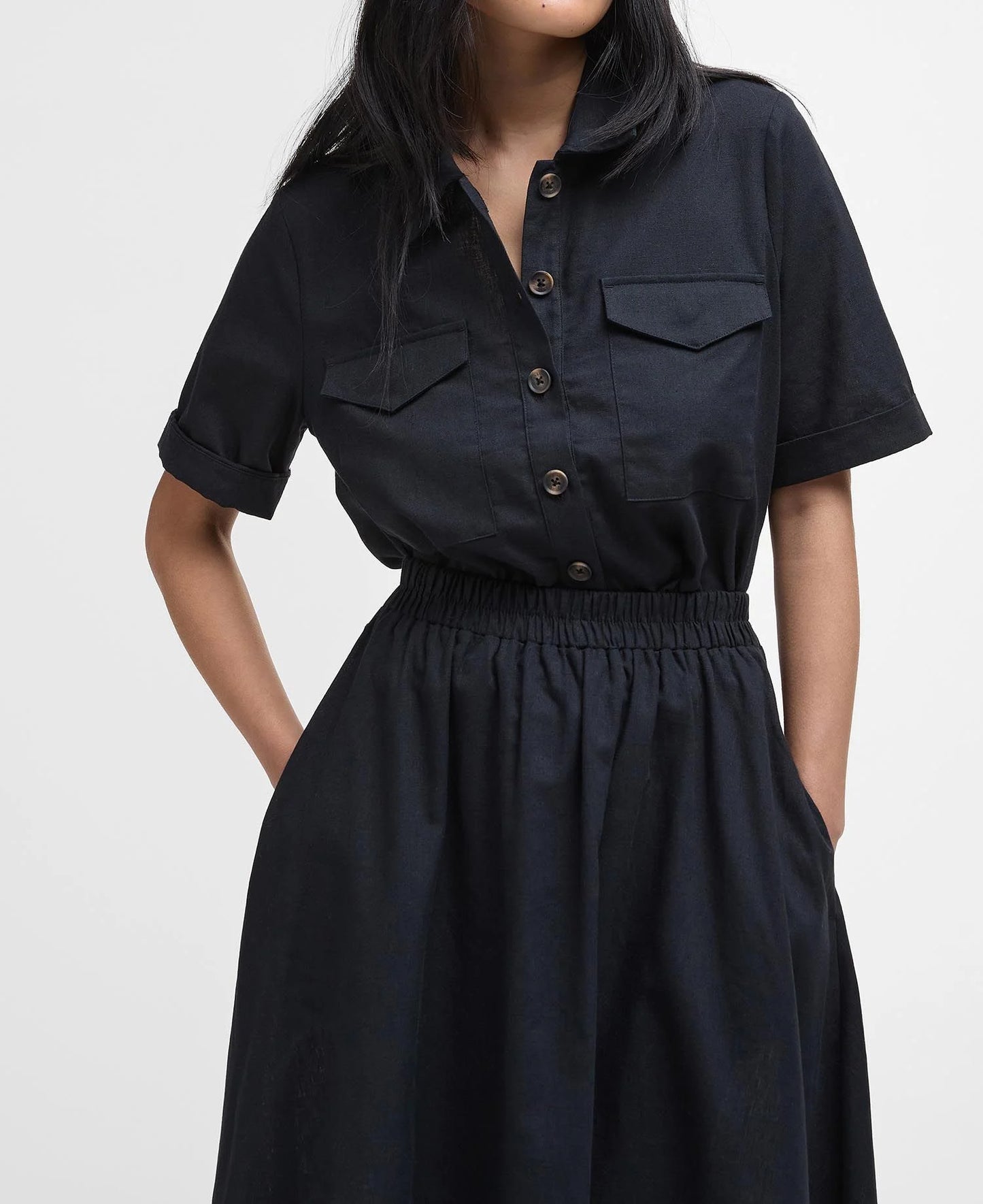 Barbour Elsie Midi Skirt - Black