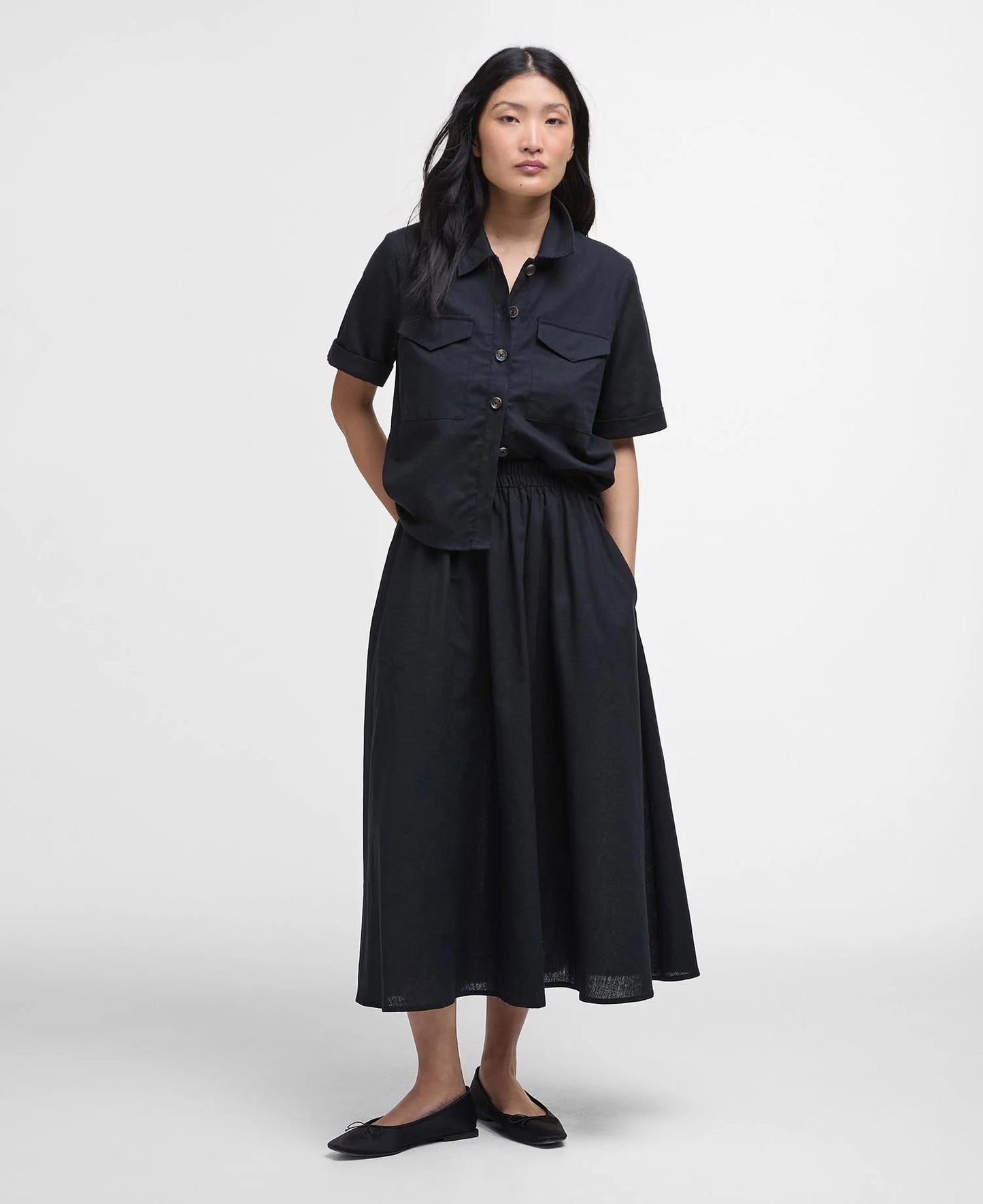 Barbour Elsie Midi Skirt - Black
