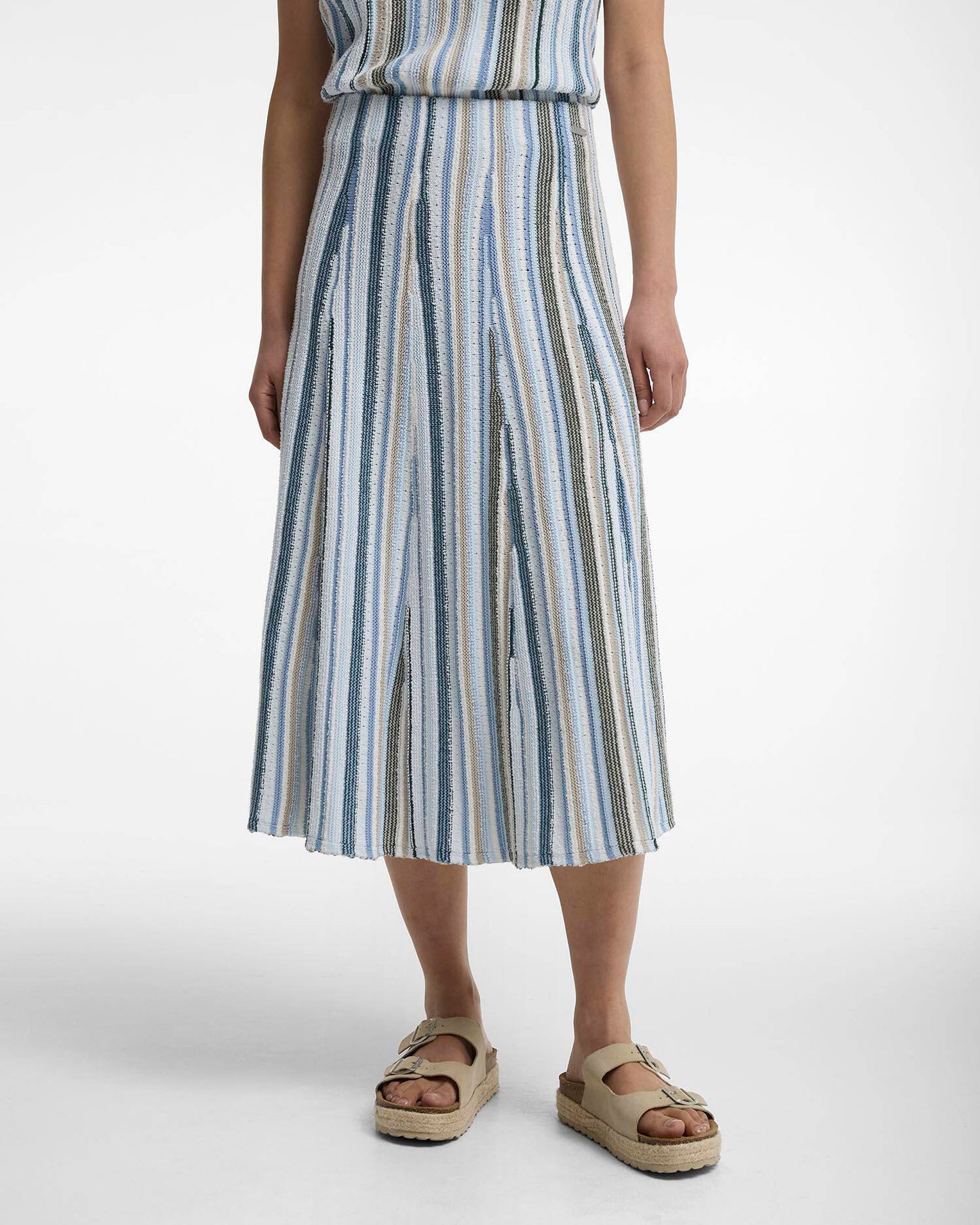 Barbour Josie Knitted Skirt - Multi Blue