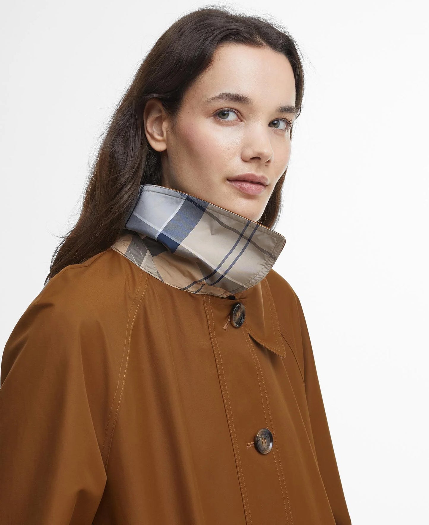 Barbour Beatrix Showerproof Trench - Rust Brown
