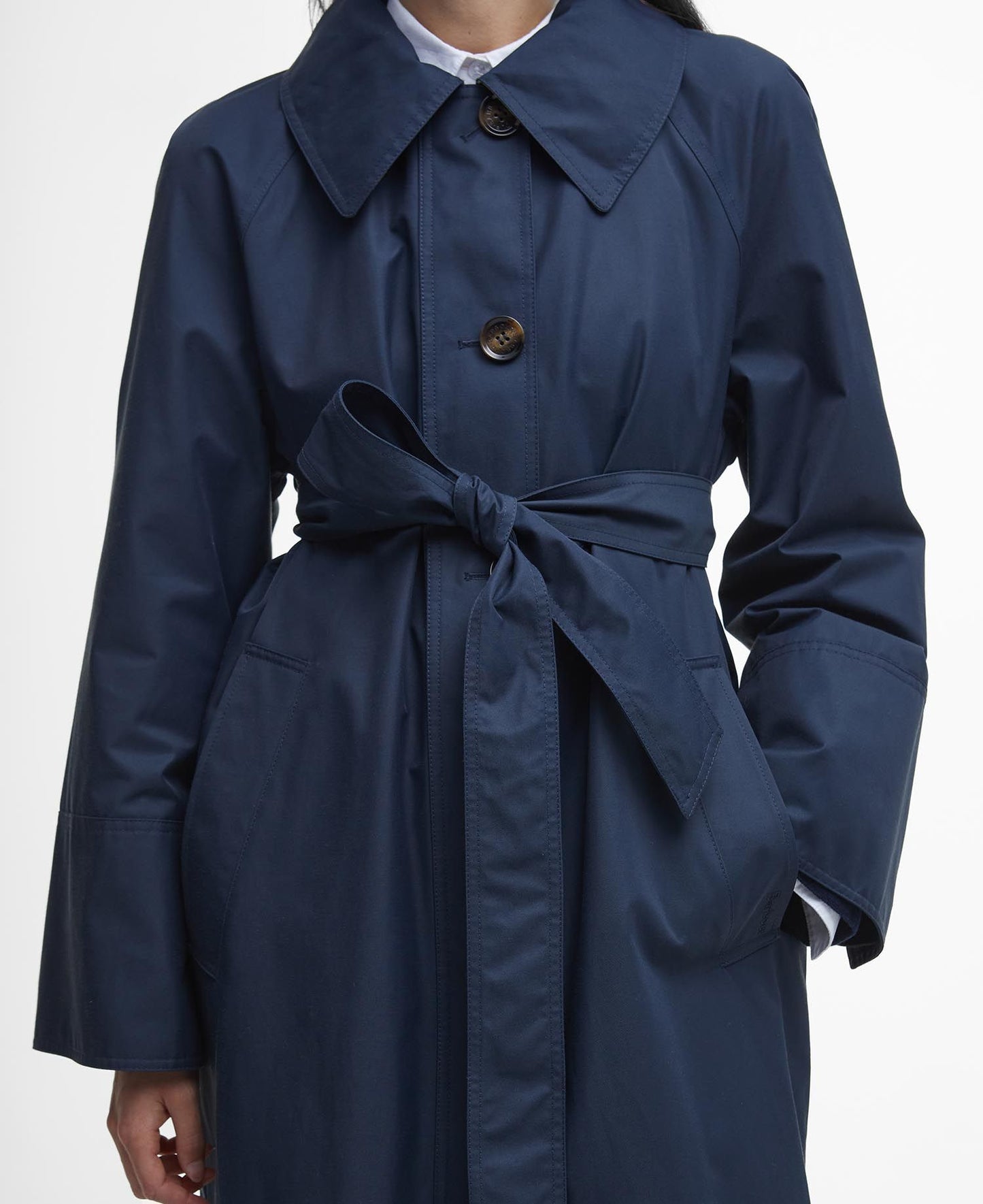 Barbour Beatrix Showerproof Trench - Navy