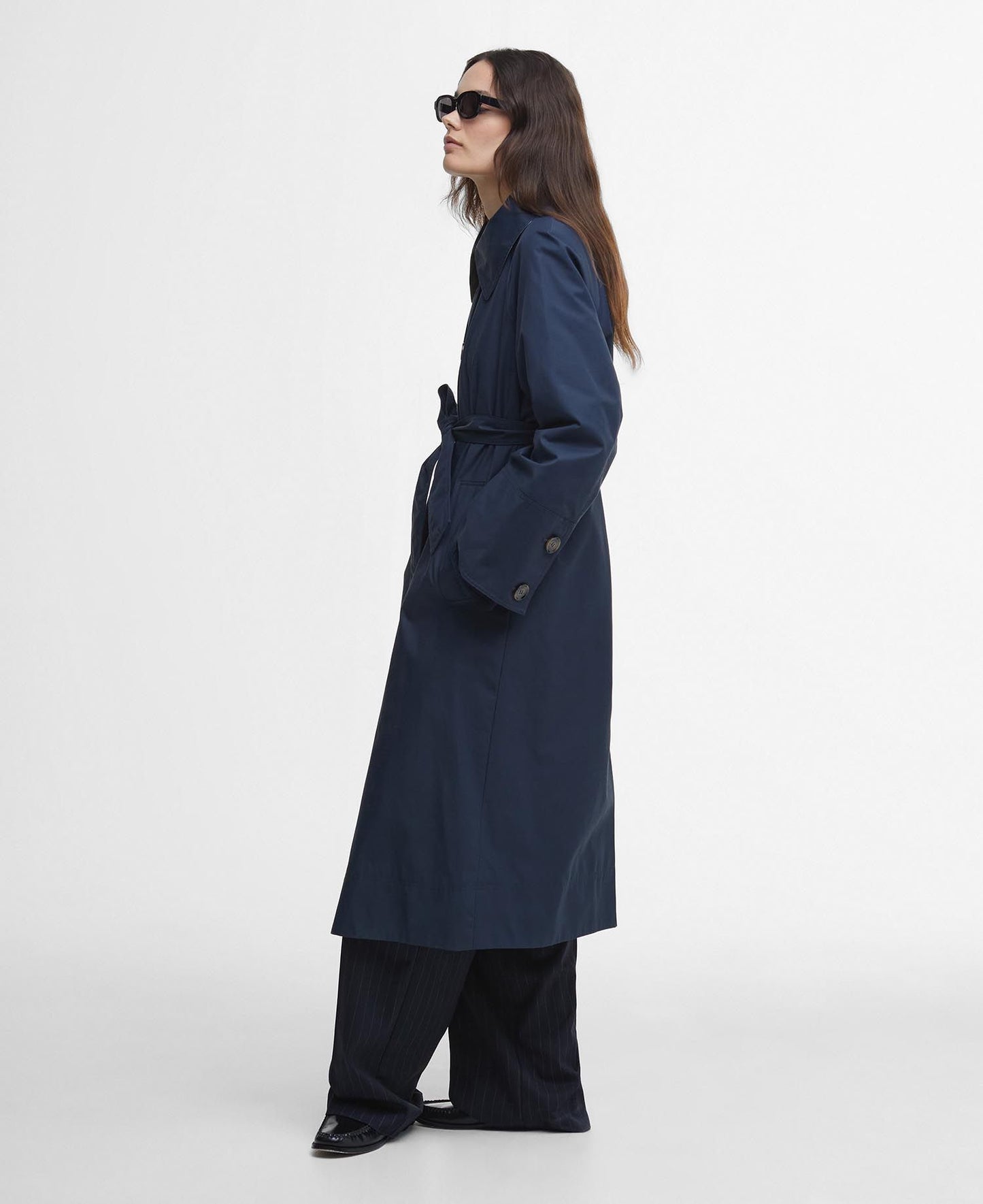 Barbour Beatrix Showerproof Trench - Navy