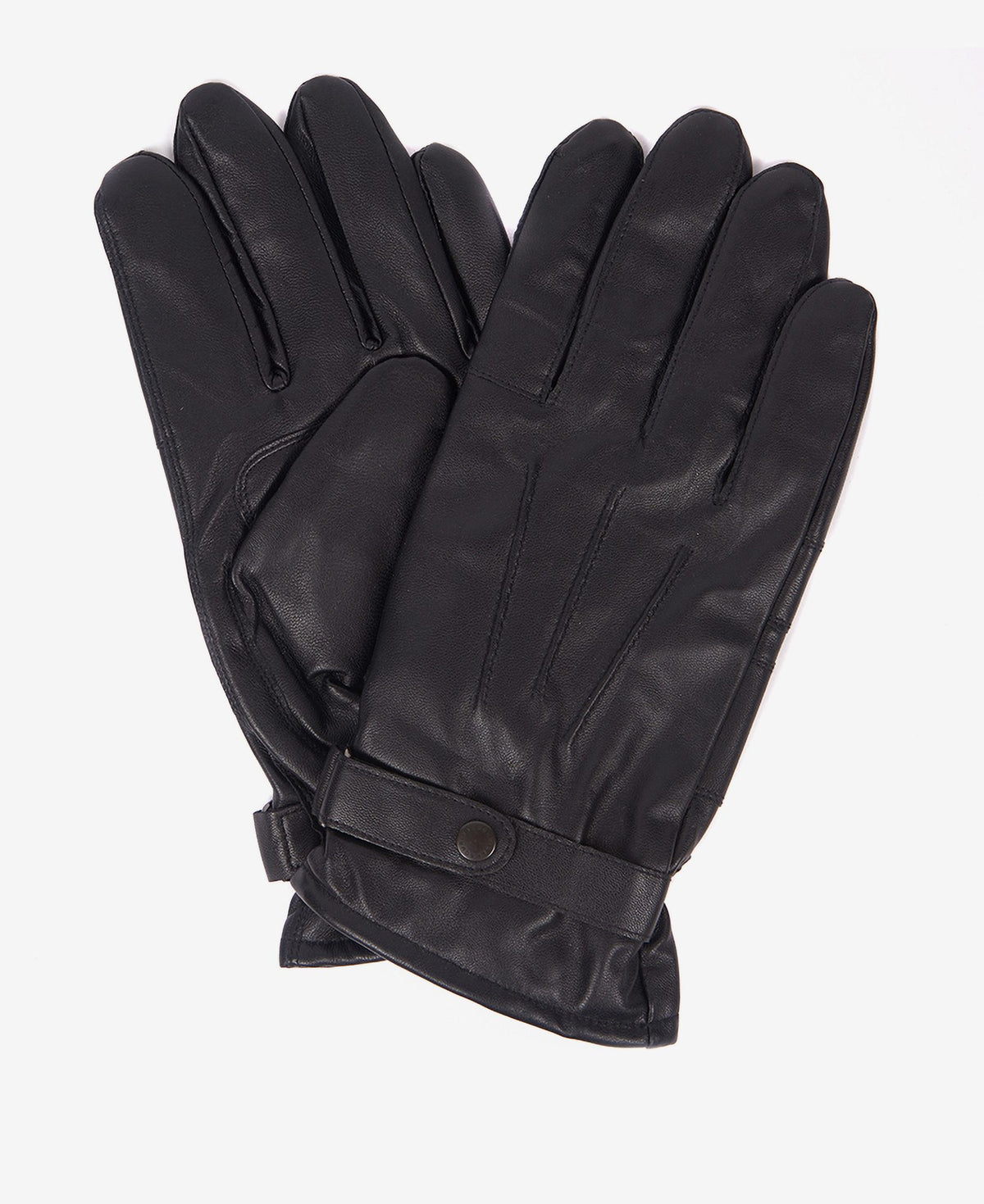 Barbour Burnished Leather Thinsulate Gloves in Classic Black