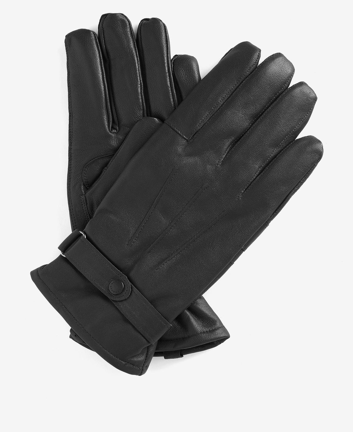Barbour Burnished Leather Thinsulate Gloves in Classic Black