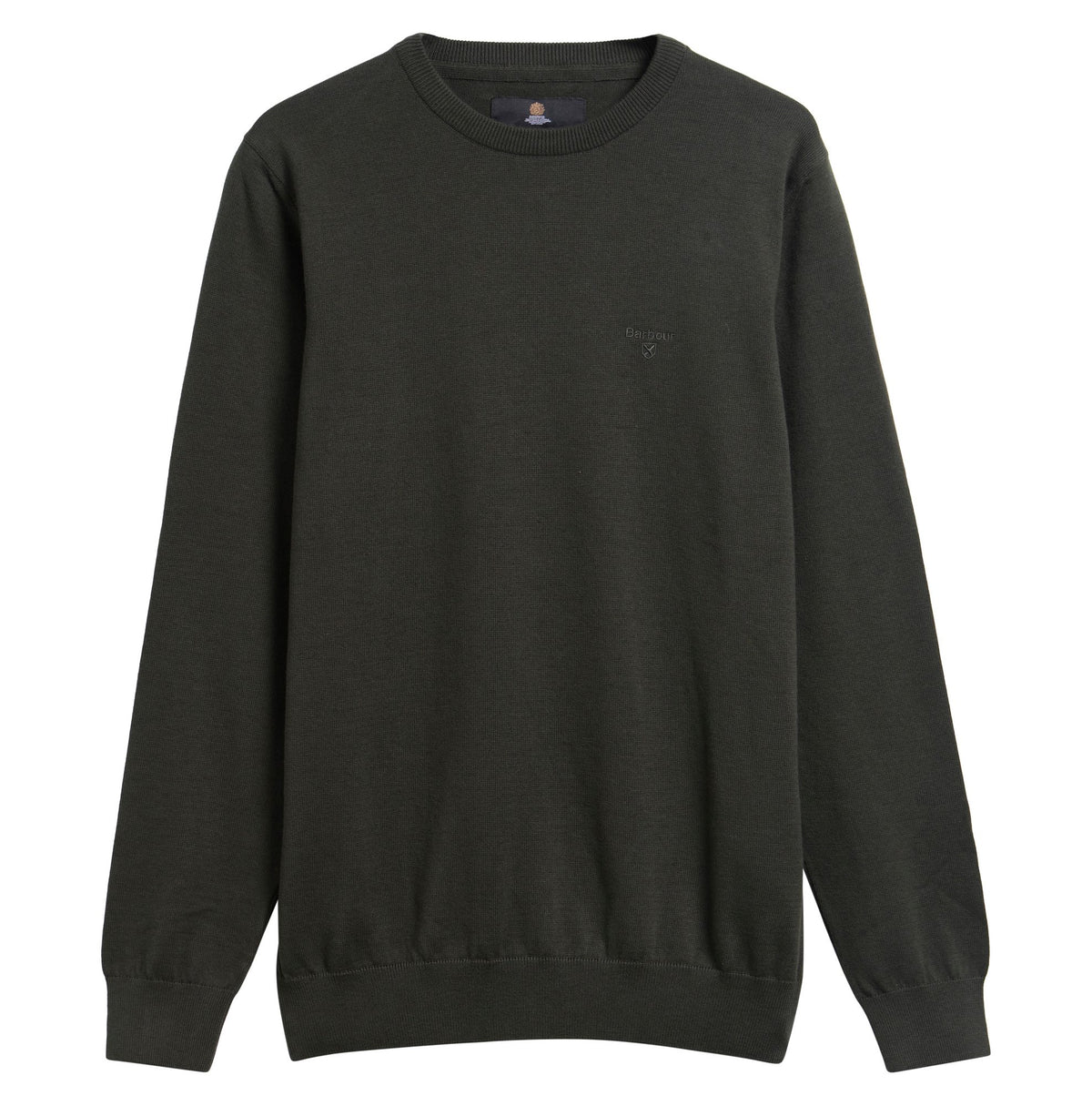 Barbour Pima Cotton Crew Neck Jumper in Sage