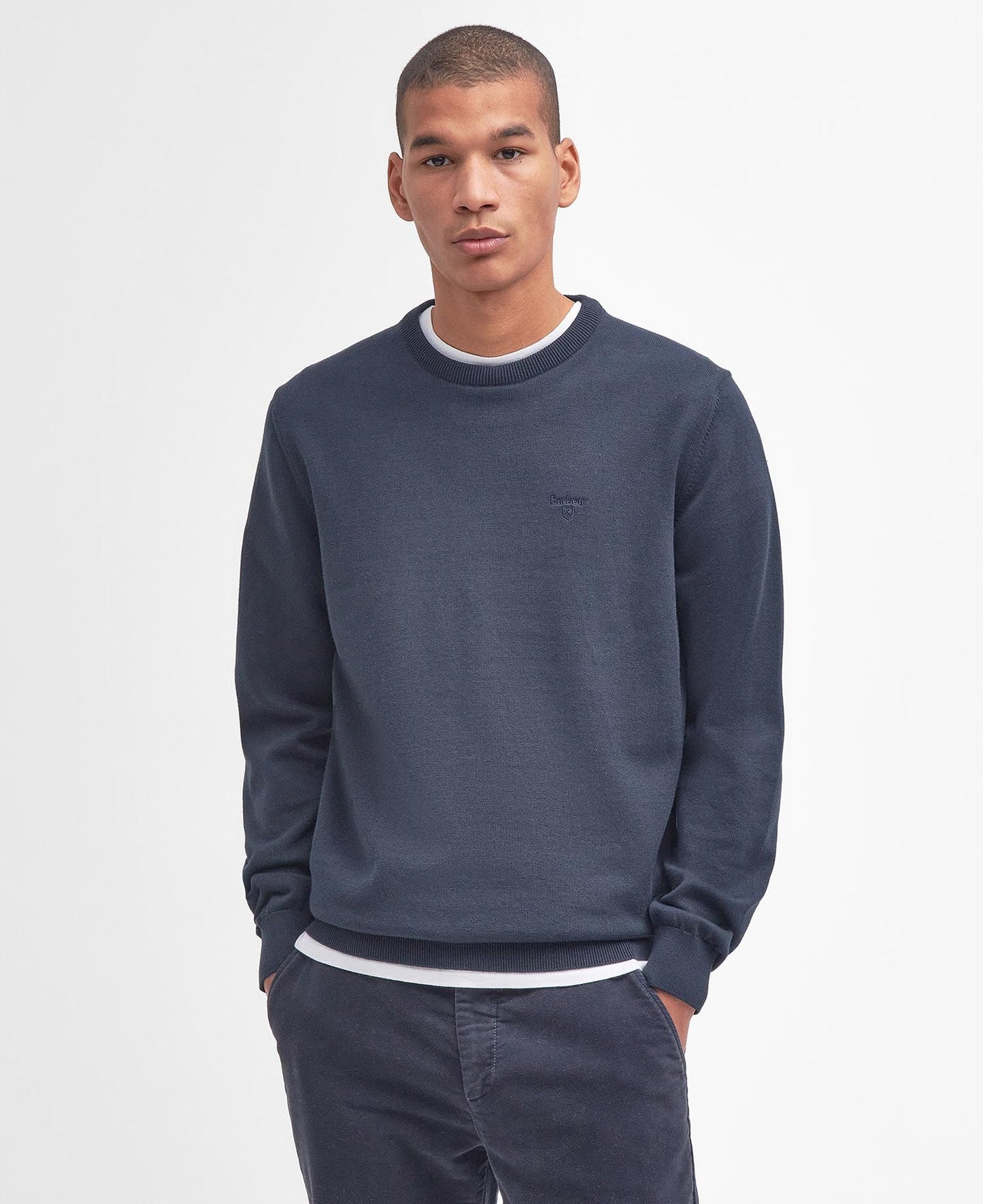Barbour Pima Cotton Crewneck - Navy