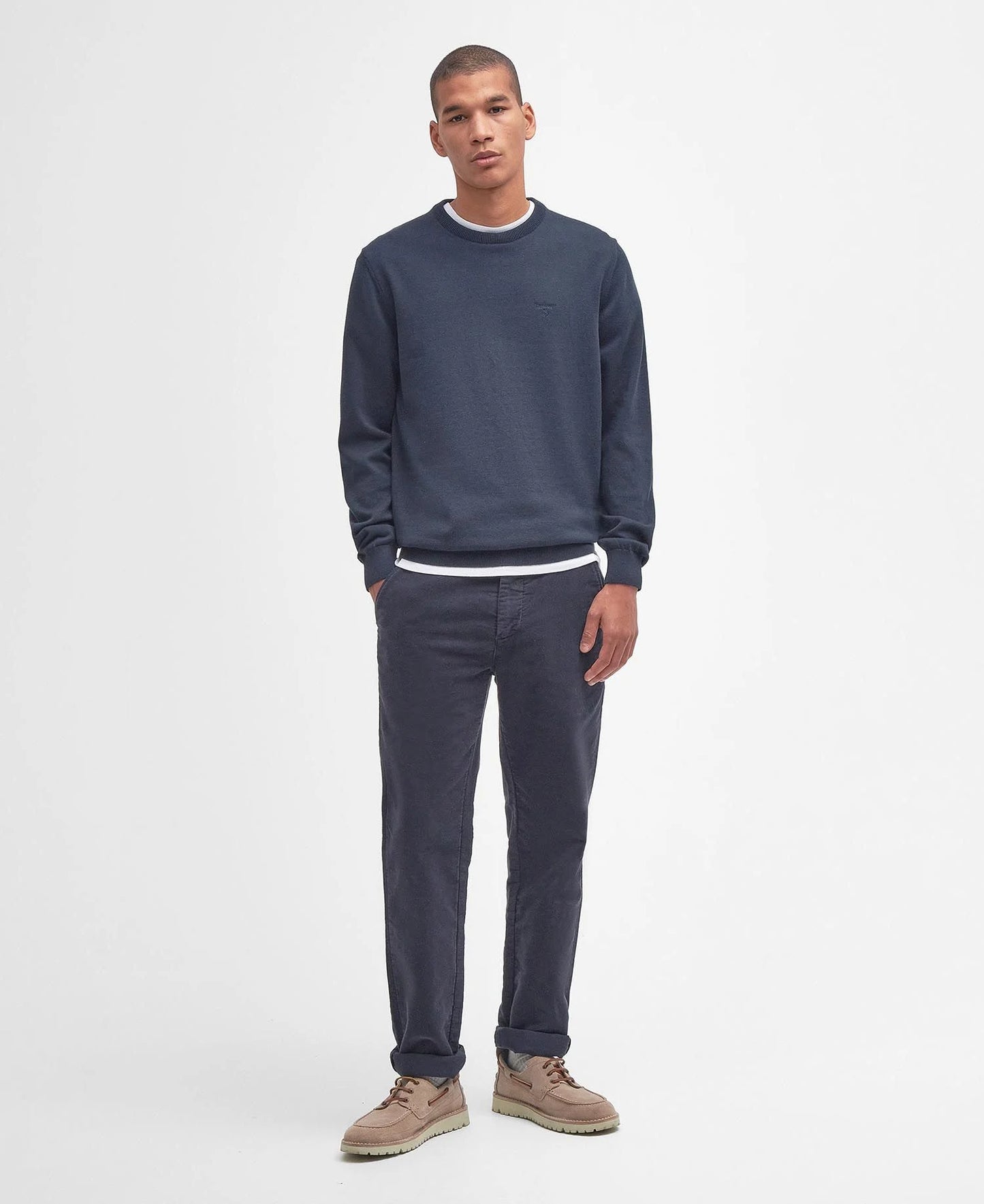 Barbour Pima Cotton Crewneck - Navy