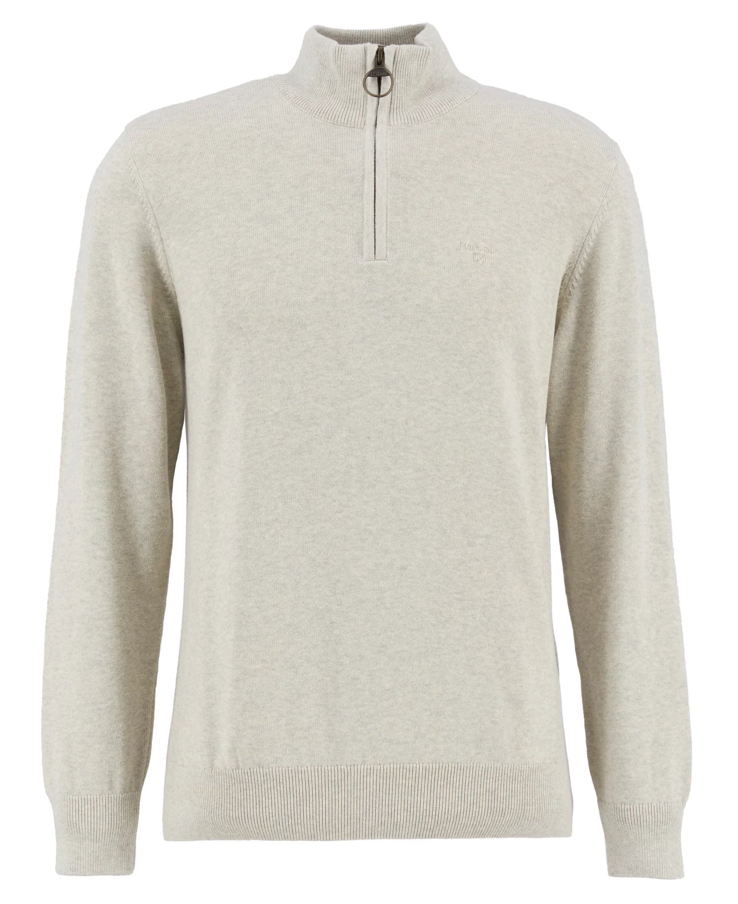 Barbour Cotton Half Zip Sweater - Neutral