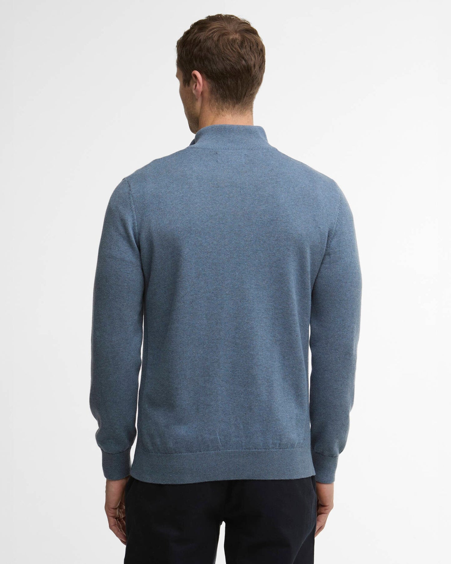 Barbour Cotton Half Zip Sweater - Dusk Blue