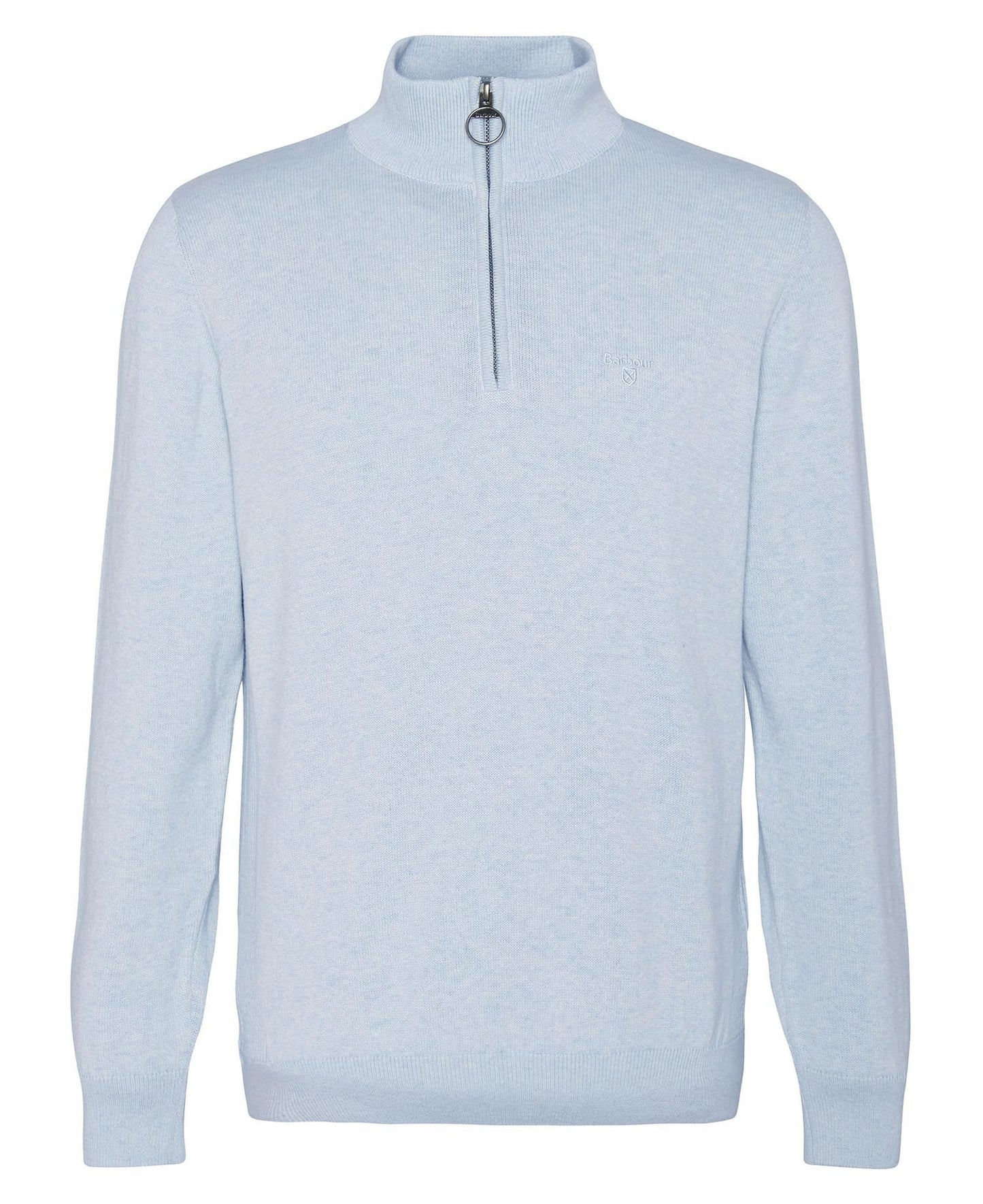 Barbour Cotton Half Zip Sweater - Ocean Sky