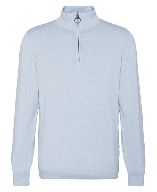Barbour Cotton Half Zip Sweater - Ocean Sky