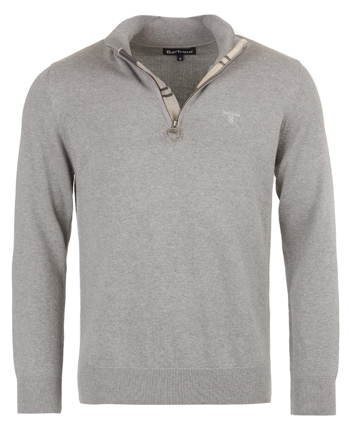 Barbour Cotton Half Zip Sweater - Grey Marl