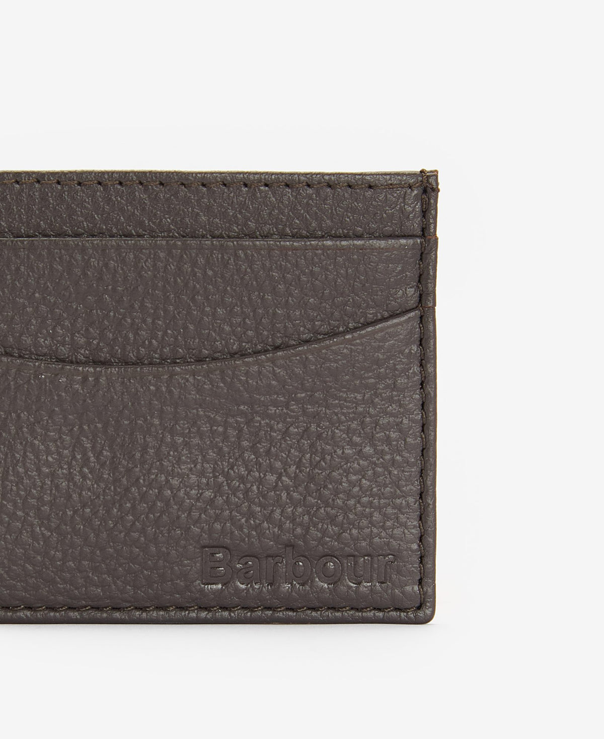 Barbour Amble Leather Card Holder in Dark Brown, image 3
