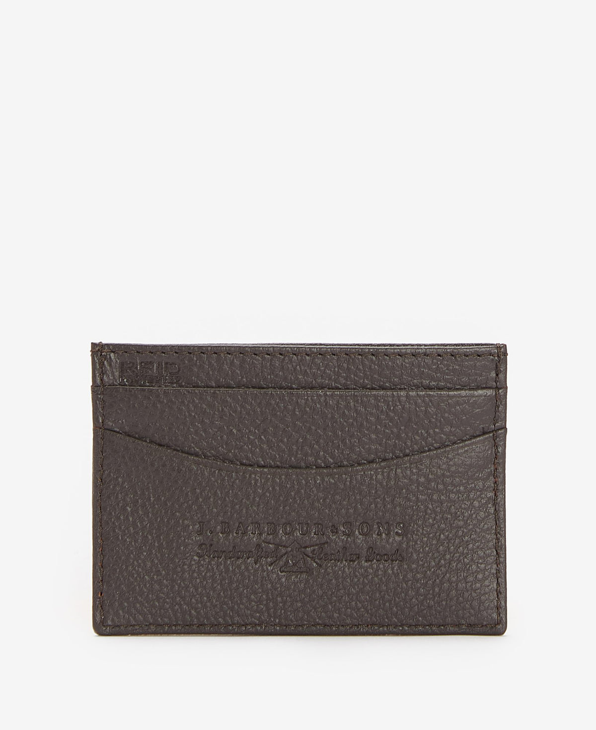 Barbour Amble Leather Card Holder in Dark Brown, image 2