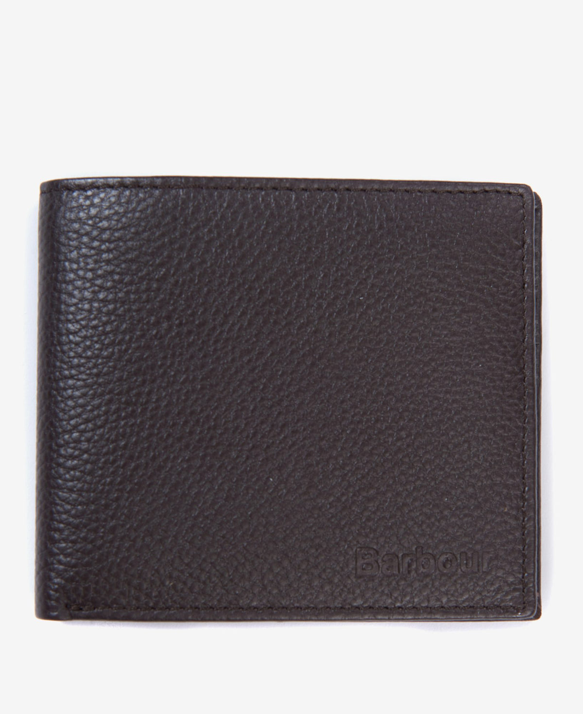 Barbour Amble Leather Billfold Wallet in Dark Brown, image 1