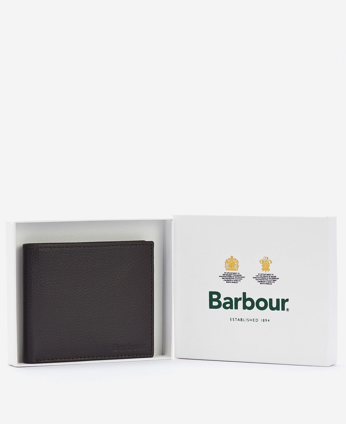 Barbour Amble Leather Billfold Wallet in Dark Brown, image 6