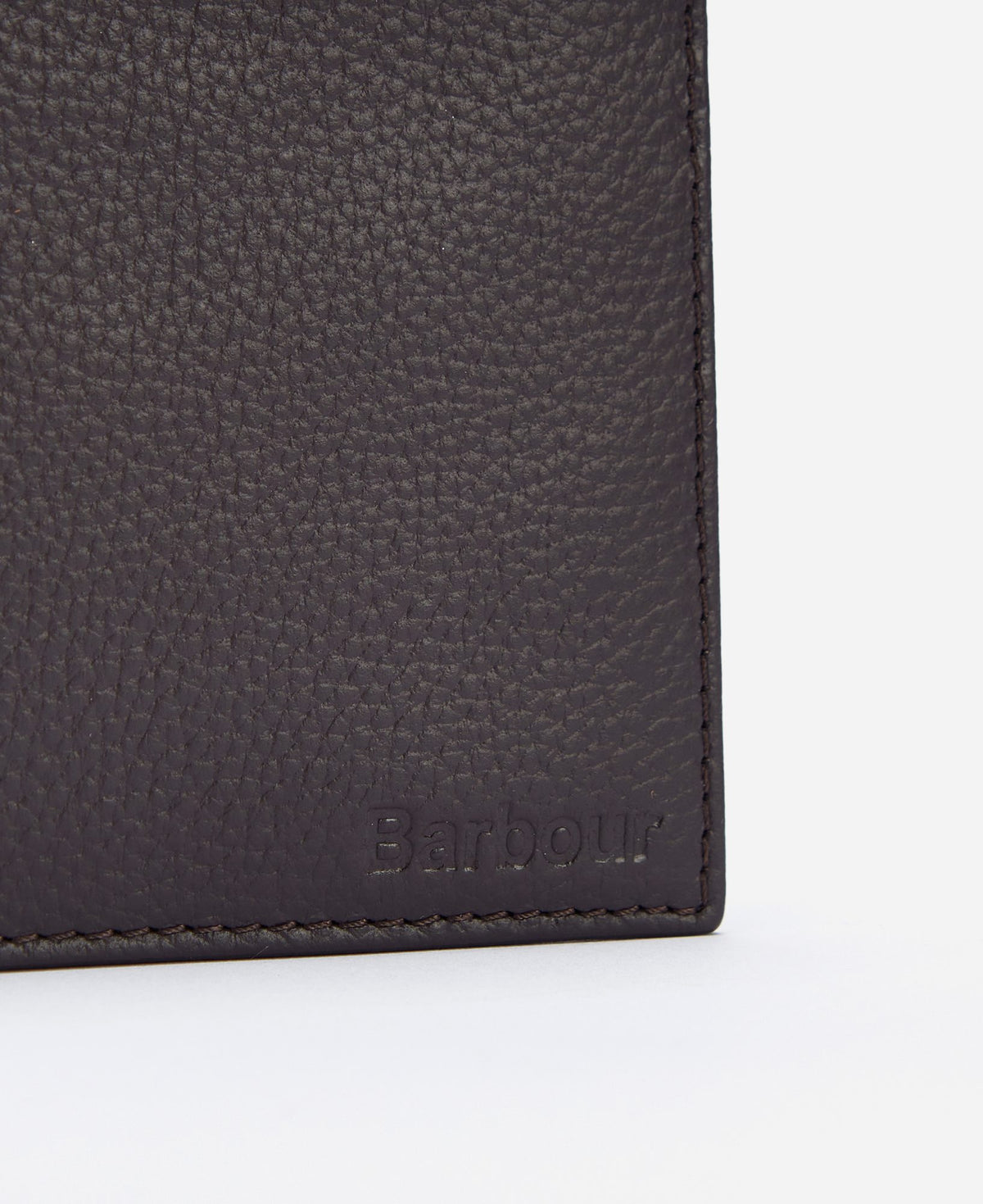 Barbour Amble Leather Billfold Wallet in Dark Brown, image 5