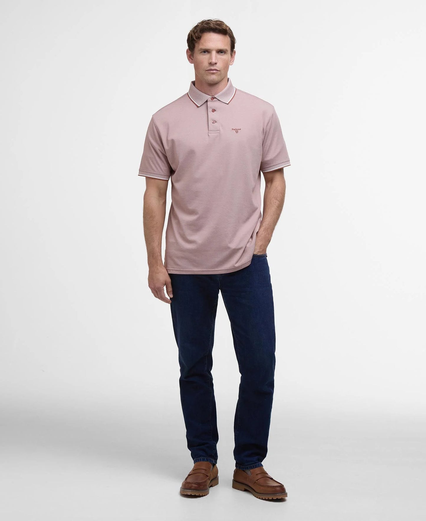 Barbour Heydon Performance Polo - Dark Rust