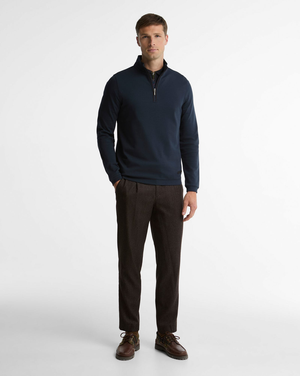 Barbour Guy Half-Zip Sweatshirt in Navy
