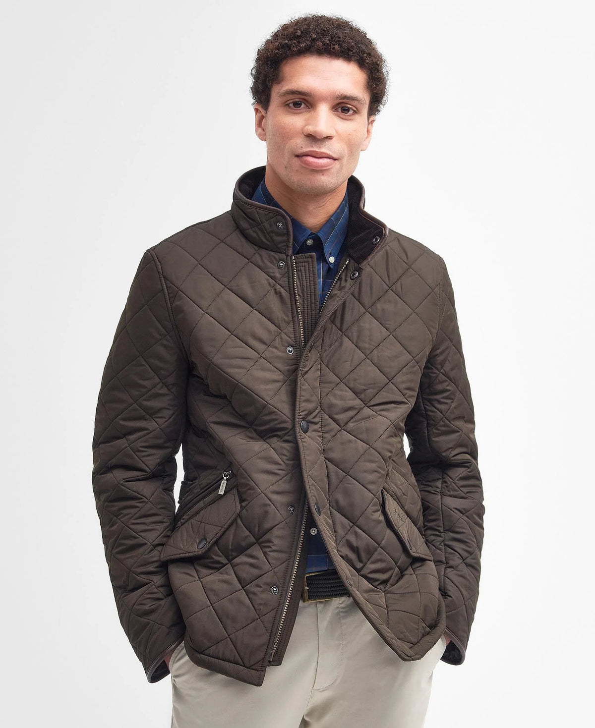 Barbour Powell Quilted Jacket in Olive