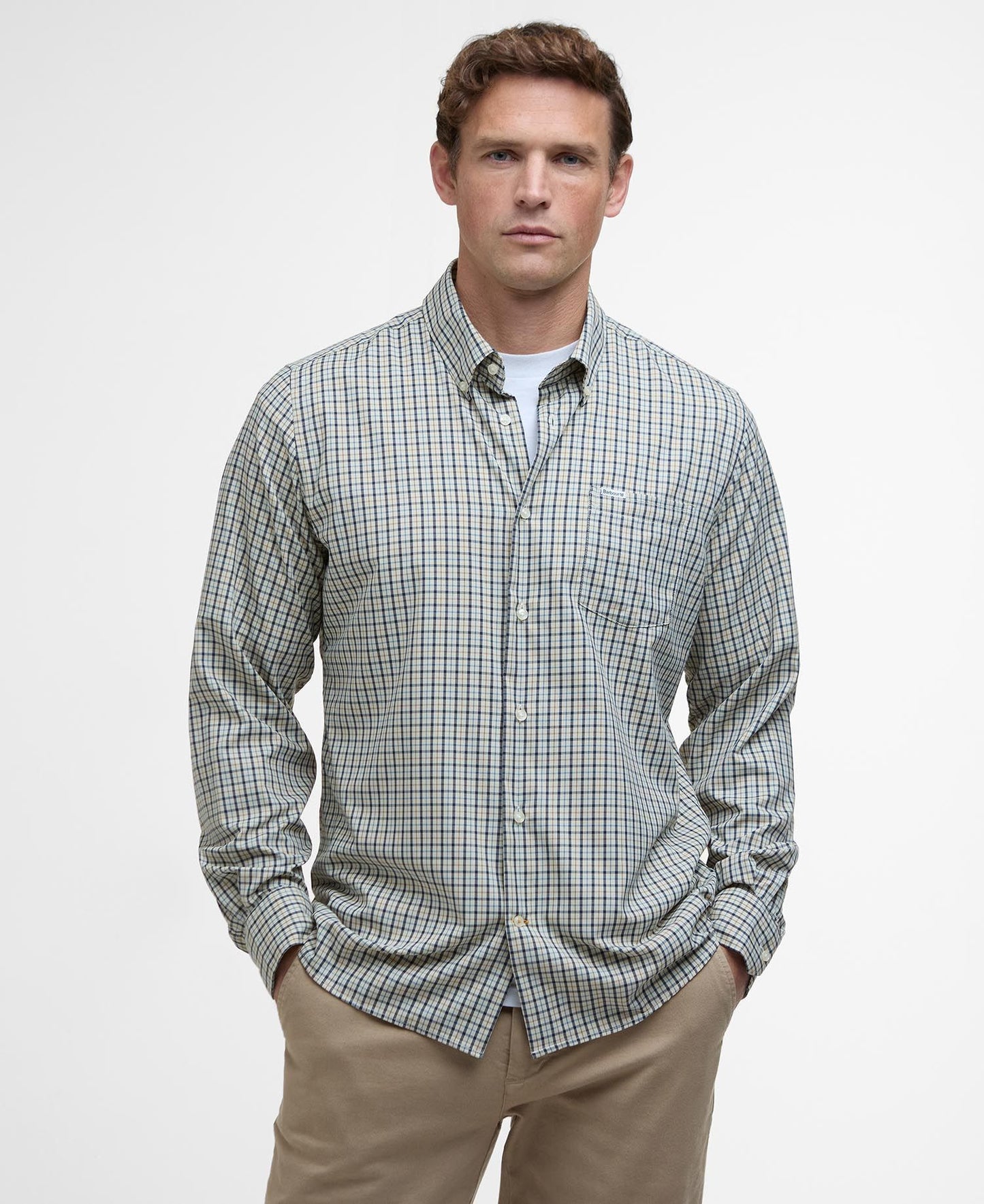 Barbour Teesdale Performance Shirt - Stone