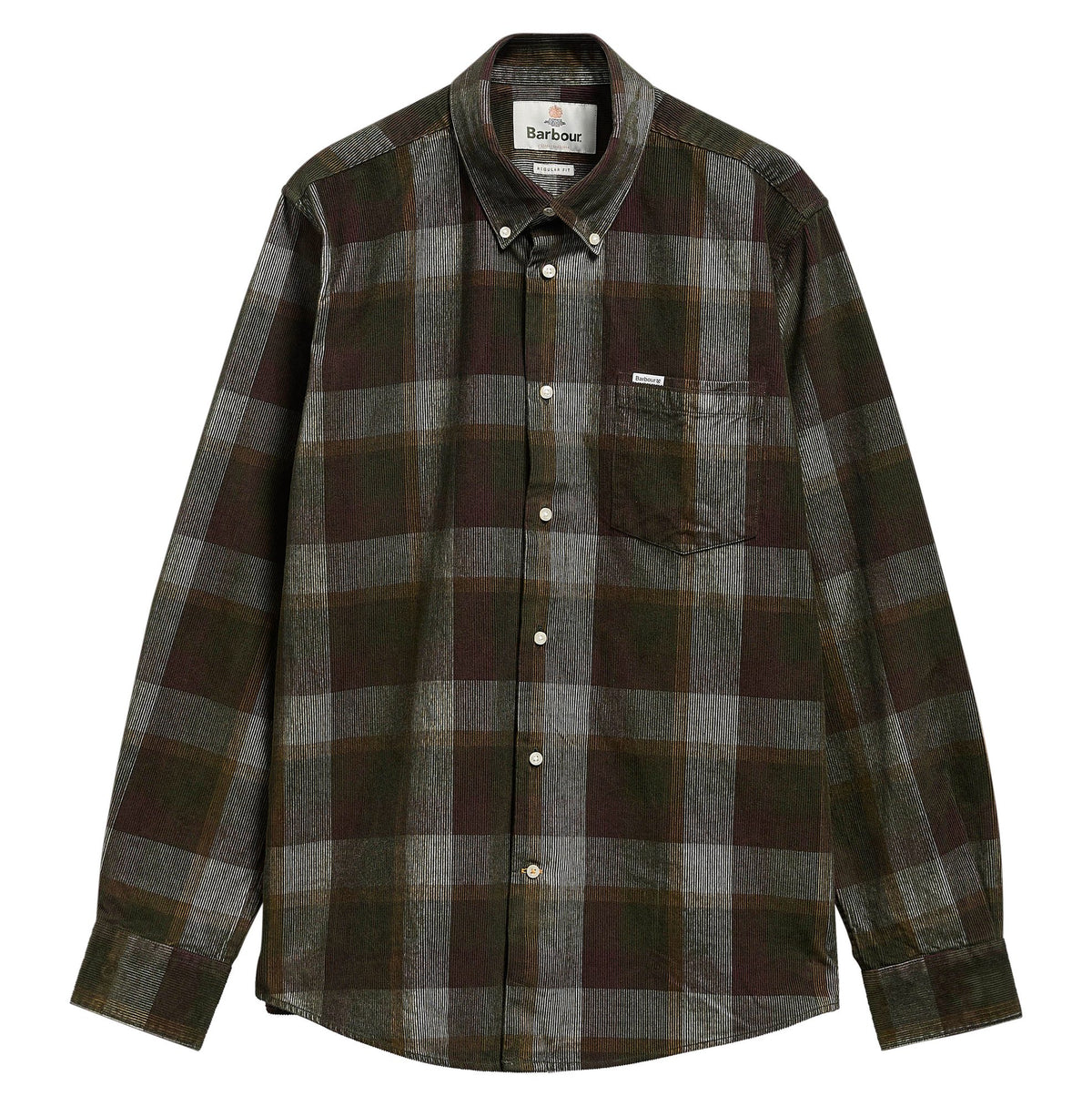 Barbour Winston Regular Long-Sleeved Shirt in Olive