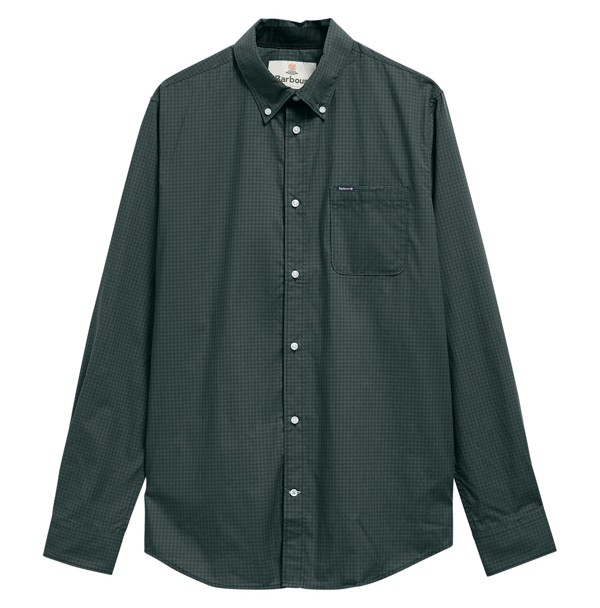 Barbour Harbourwall Tailored Long-Sleeved Shirt in Sycamore Green