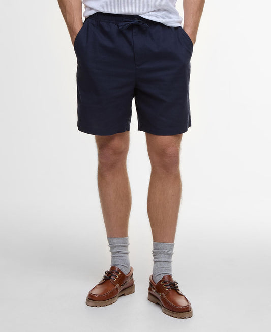 Barbour Cotton Linen Short - Navy