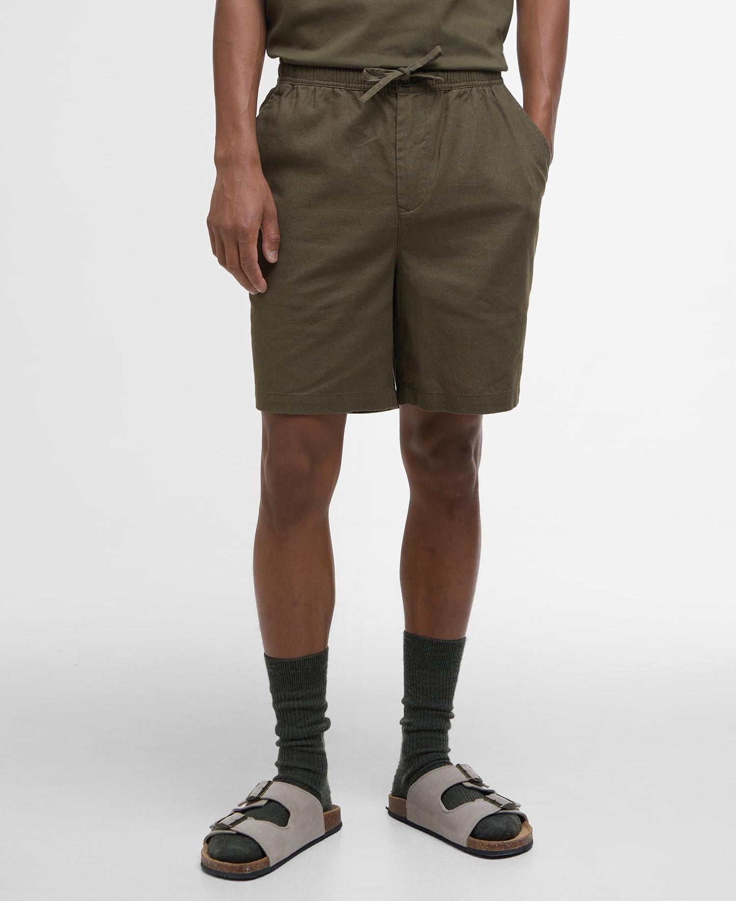 Barbour Cotton Linen Short - Sage