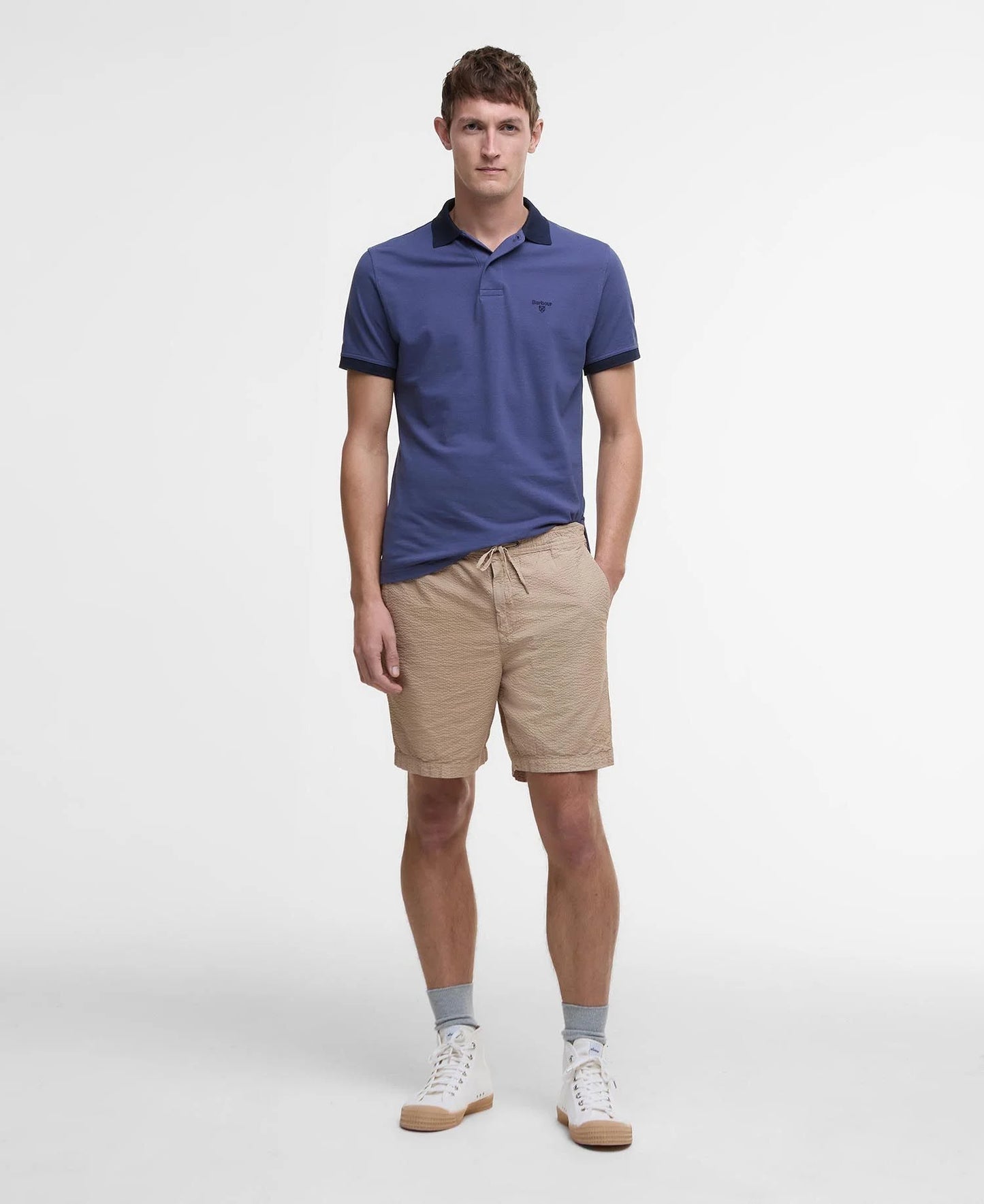 Barbour Seersucker Short - Washed Stone