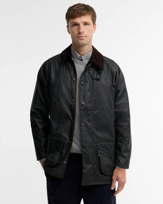 Barbour Border Wax Jacket - Sage