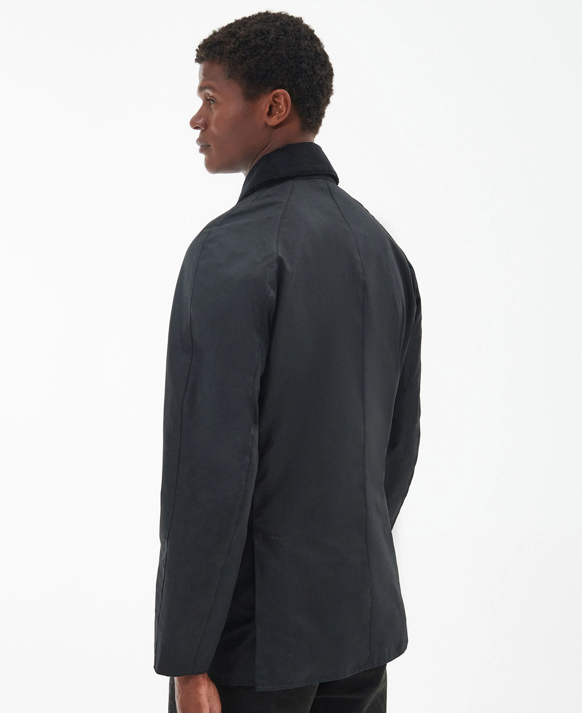 Barbour Ashby Waxed Jacket in Black-Classic, image 4