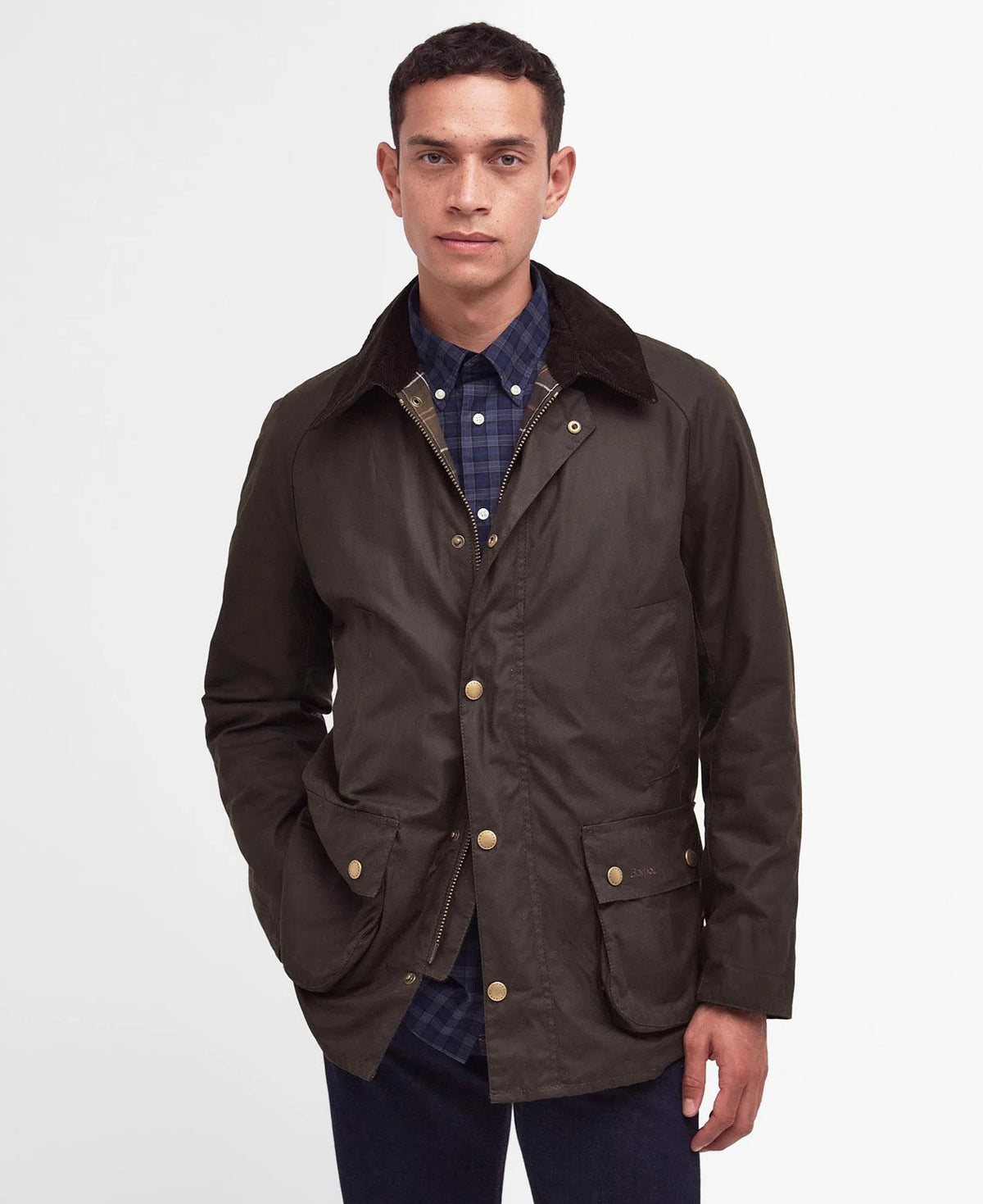 Barbour Ashby Waxed Jacket in Olive