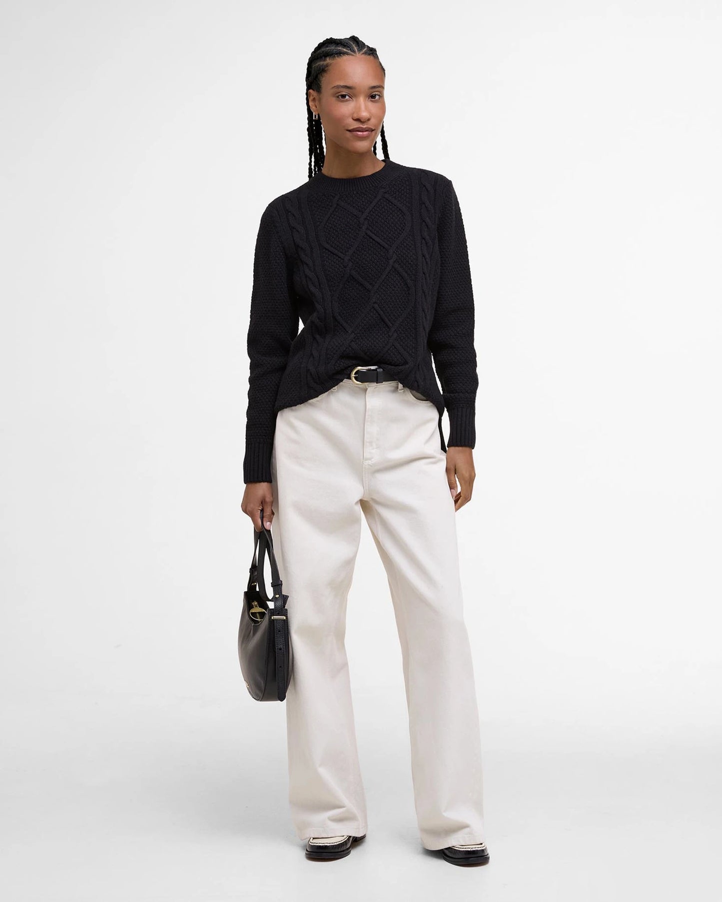 Barbour Burne Crew Knit - Black