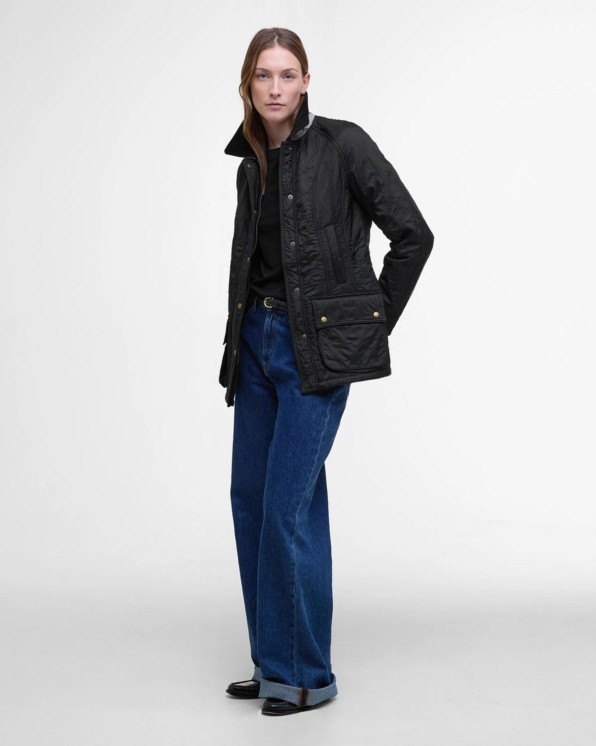 Barbour Beadnell Polarquilt Jacket in Black-Black