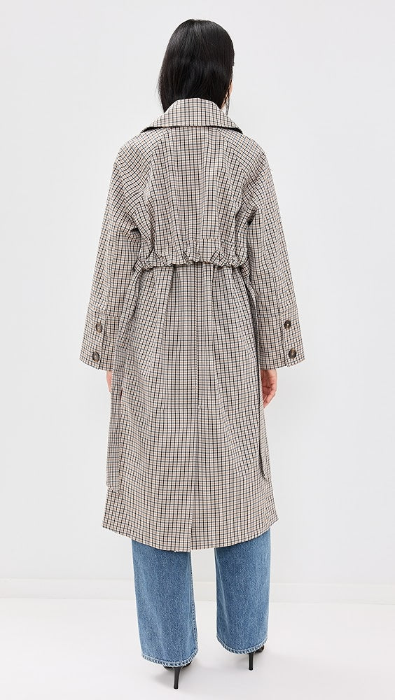 Barbour Beatrice Check Showerproof Trench
