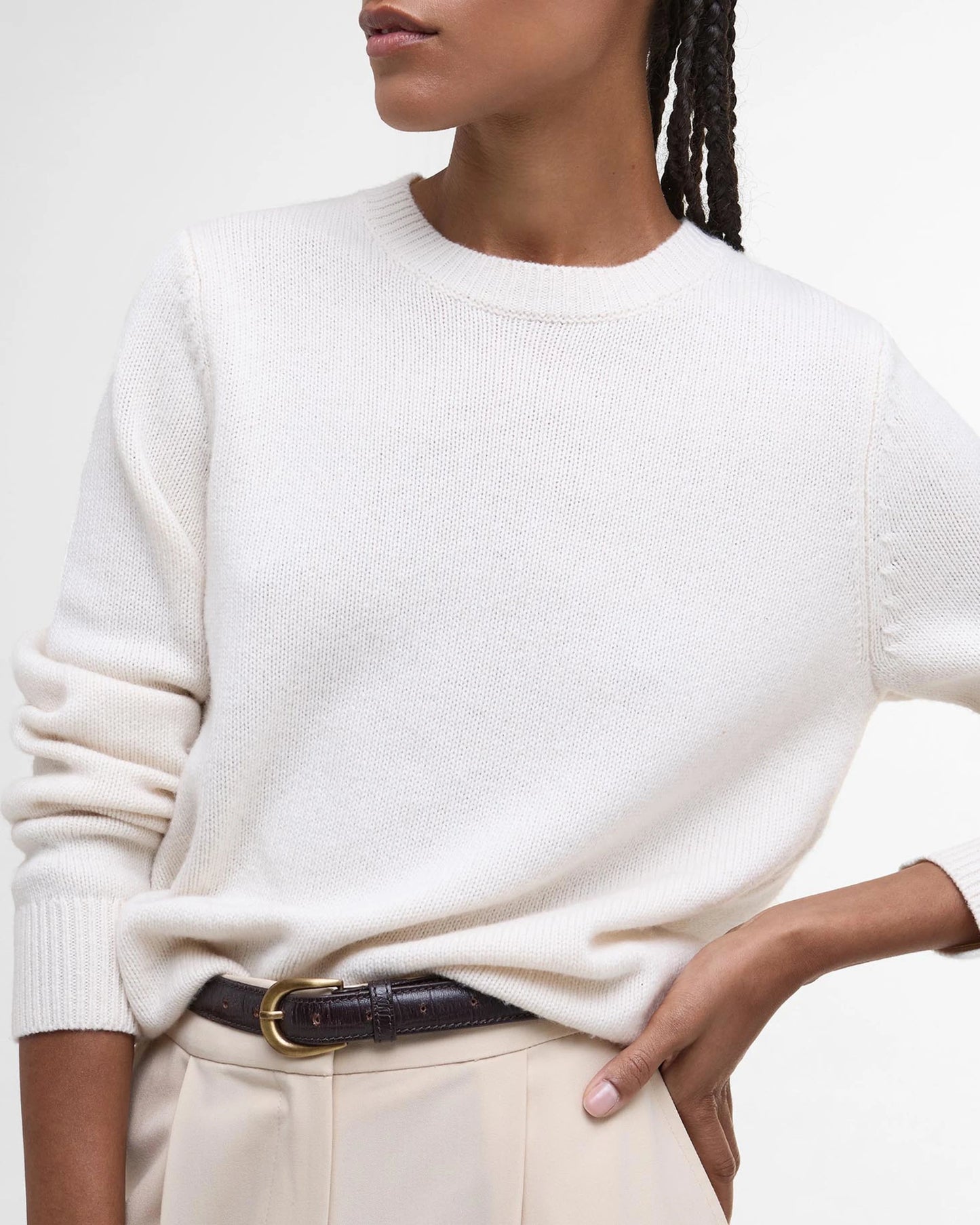 Barbour Woodhouse Knitted Jumper - Ecru