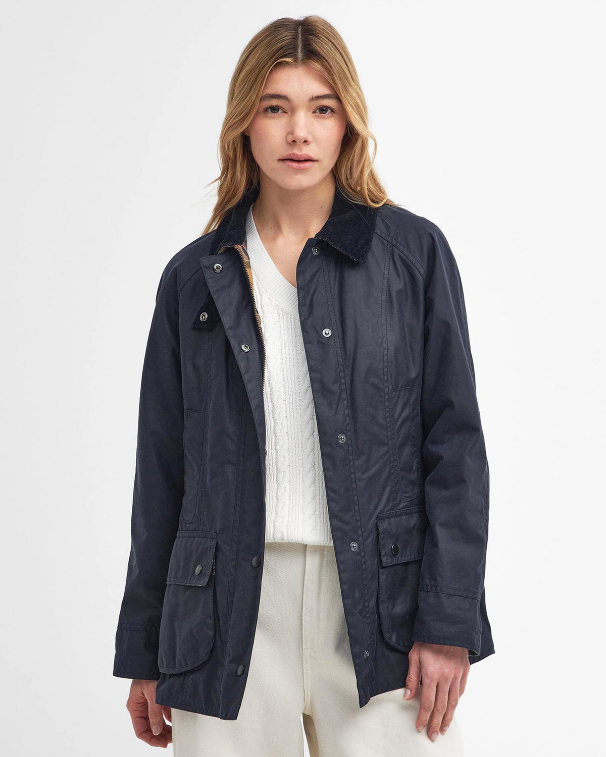 Barbour Beadnell® Waxed Jacket in Classic Navy
