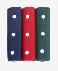 Barbour 3-Pack Handkerchiefs in Red, Green, Navy