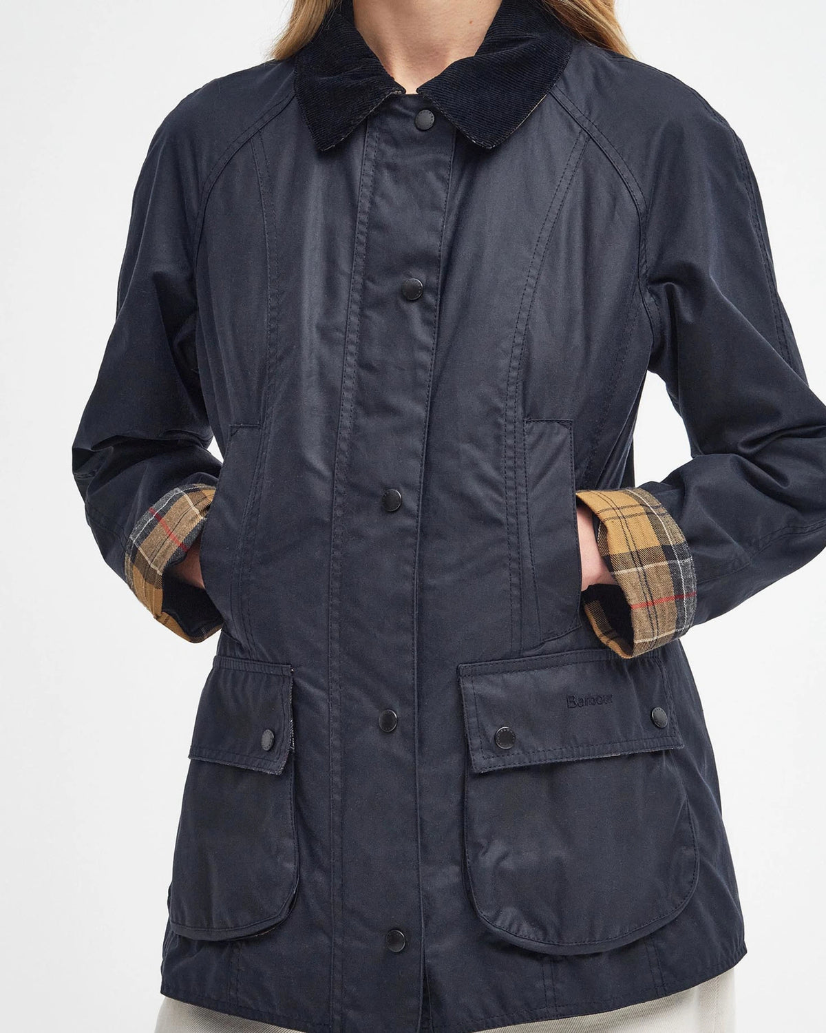 Barbour Beadnell® Waxed Jacket in Classic Navy, image 3