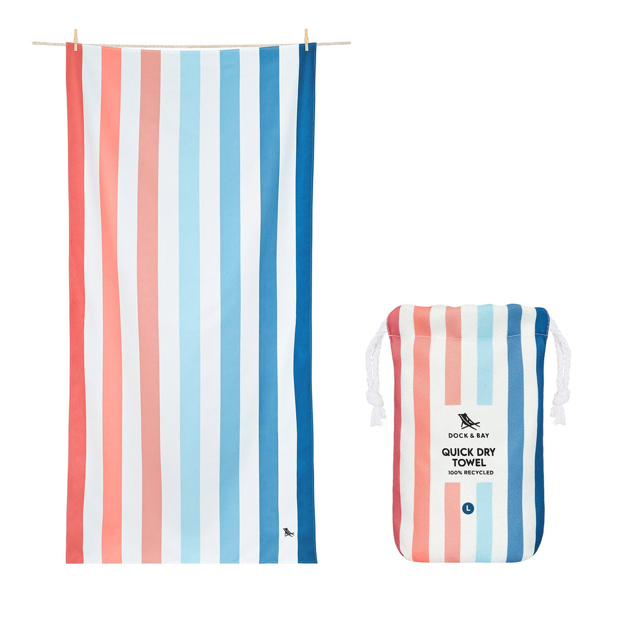 Quick-Dry Beach Towel in Sand to Sea
