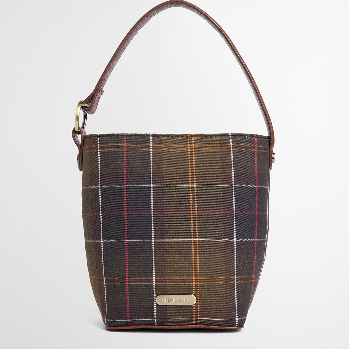 Barbour Cedar Mini Tartan Bucket Bag in Classic Tartan