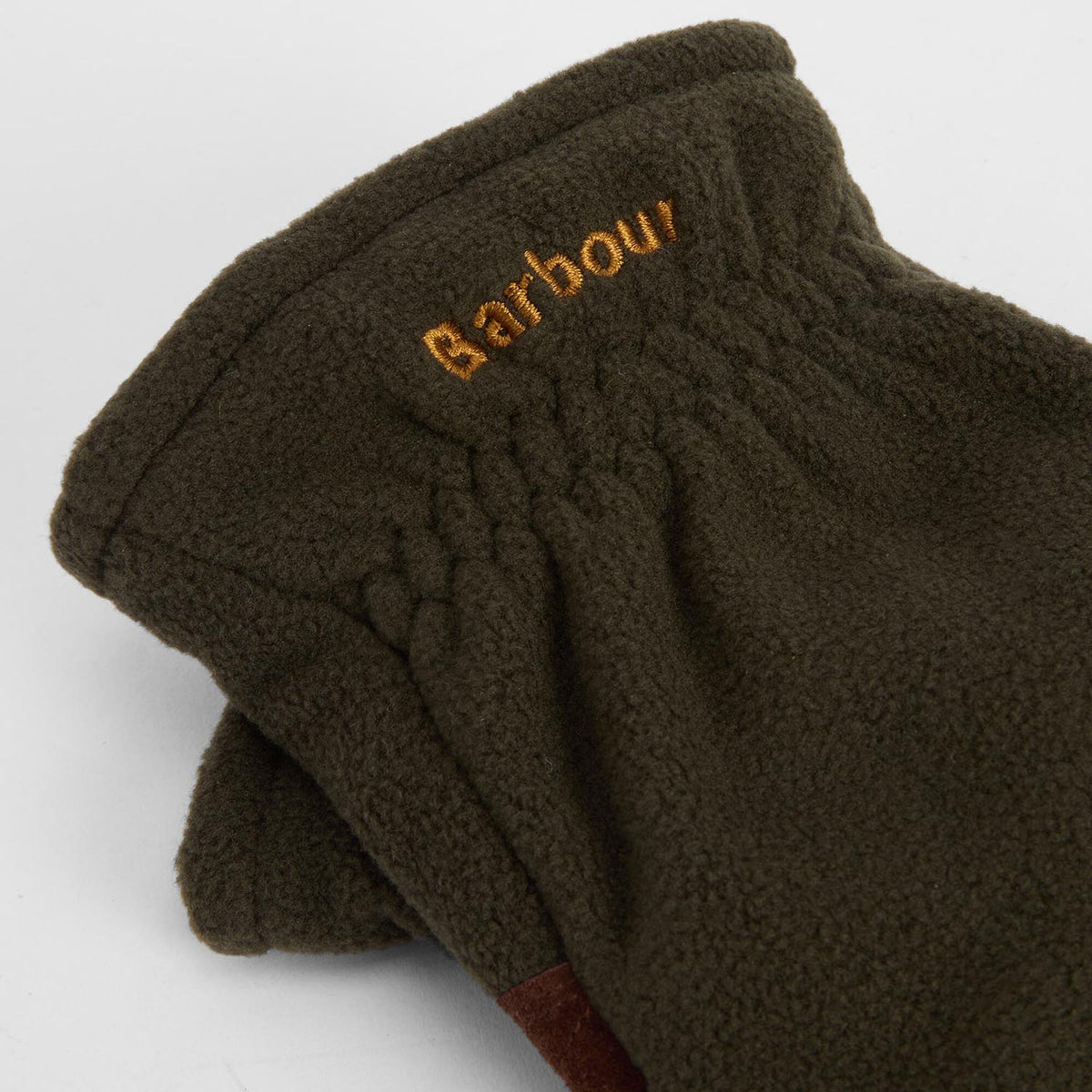 Barbour Coalford Fleece Gloves in Olive, image 3