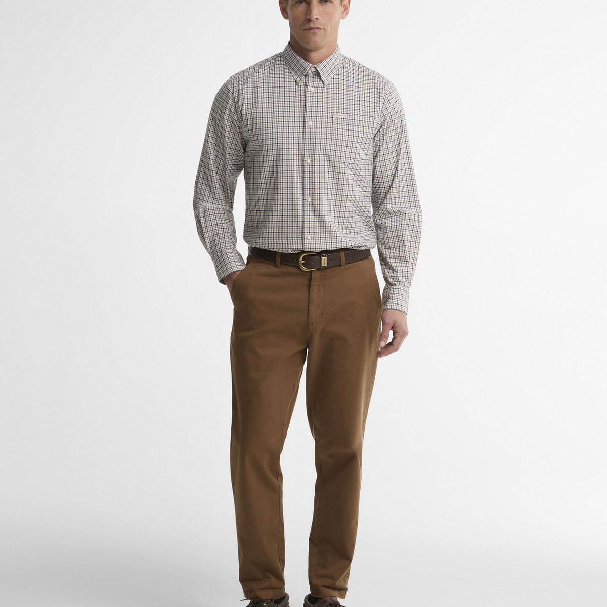 Barbour Farmtown Regular-Fit Long-Sleeved Shirt in Navy
